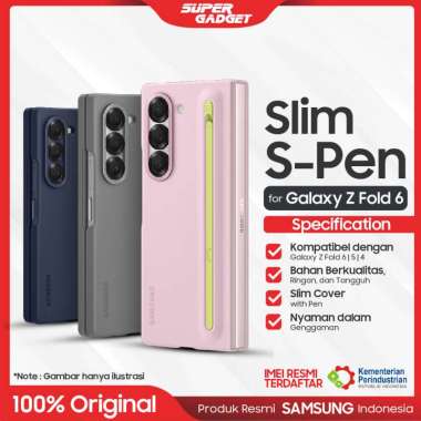 Casing Samsung Galaxy Z Fold 6 Slim S Pen Case Hardcase Cover Z Fold6 Pink