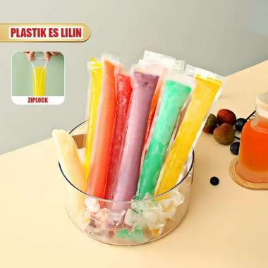 OEM SK-C1127 Plastik Es Lilin Ziplock Panjang Stick Ice Bags / Klip Plastik Es Mambo Homemade Ice Pa