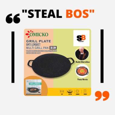 omicko multi grill pan anti lengket grill wajan keramik(anti lengket) 34cm