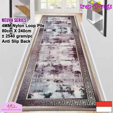 Tren-D-rugs Karpet eropa modern permadani abstrak alas ruang tamu anti slip 80 cm x 240 cm - NMs Cec
