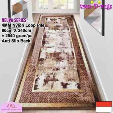 Tren-D-rugs Karpet eropa modern permadani abstrak alas ruang tamu anti slip 80 cm x 240 cm - NMs Cam