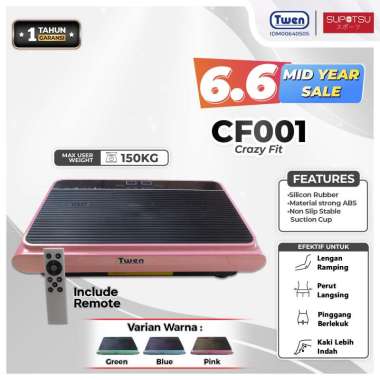 Twen CF001 Crazy Fit Twen with USB Port Alat Olahraga Pelangsing Tubuh - Merah Muda - pink