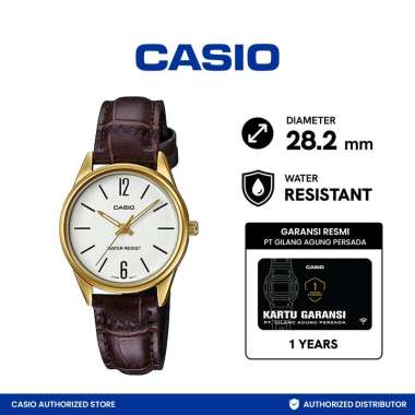 CASIO LTP-V005GL-7BUDF Jam Tangan Wanita - Brown Gold [Original] brown gold