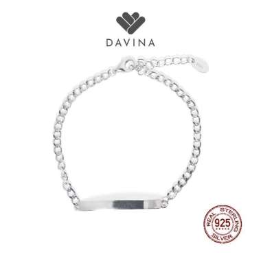Davina Jaques Bracelet Sterling Silver 925 - Gelang Unisex Perak S925 Pria Wanita Silver