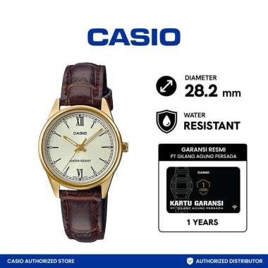 CASIO General Jam Tangan Wanita [LTP-V005GL-9BUDF/ Original] brown