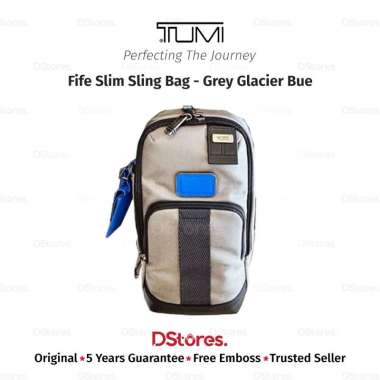 TUMI Tas Selempang Fife Slim Sling Bag - Grey Glacier Bue