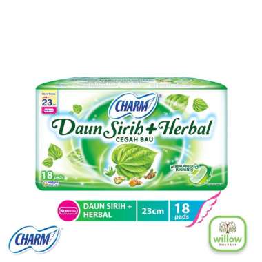 Pembalut - Charm Herbal Ansept+ 23XM Non Wing 18PCS
