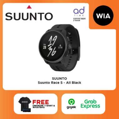Suunto Race S - Ultimate Performance Smartwatch Sport GPS Original Garansi Resmi All Black