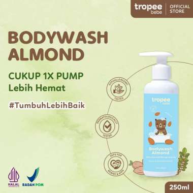 Tropee Bebe Almond Body Wash 250ml | Sabun Mandi Anak | Melembapkan Kulit