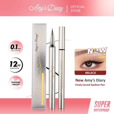 AMY'S DIARY Finely Carved long-lasting Eyeliner Pen Super Slim Waterproof Black