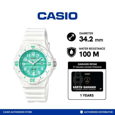 CASIO LRW-200H-3CVDF Jam Tangan Wanita White & Green putih hijau