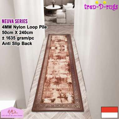 Tren-D-rugs Keset kaki eropa modern alas dapur panjang lorong runner anti slip 50 cm x 240 cm - NMs