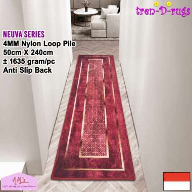 Tren-D-rugs Keset kaki eropa modern alas dapur panjang lorong runner anti slip 50 cm x 240 cm - NMs 