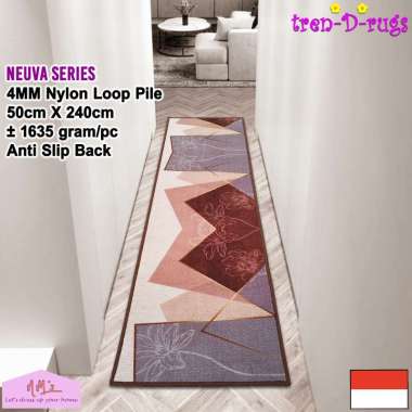 Tren-D-rugs Keset kaki eropa modern alas dapur panjang lorong runner anti slip 50 cm x 240 cm - NMs 