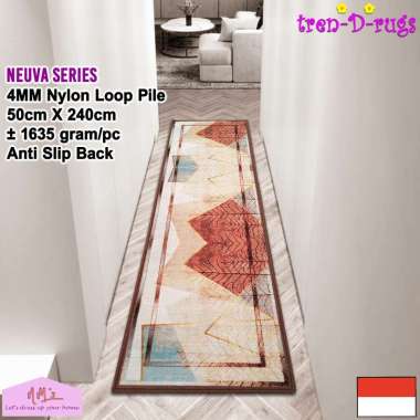 Tren-D-rugs Keset kaki eropa modern alas dapur panjang lorong runner anti slip 50 cm x 240 cm - NMs 