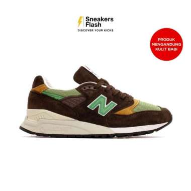 Sepatu Sneakers Pria NEW BALANCE 998 MADE IN USA BROWN GREEN - U998BG 44