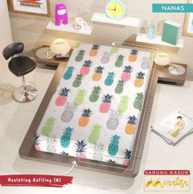 MONALISA Sprei Resleting/Sarung Kasur Single Size Uk.120x200cm Tinggi 15 Nanas