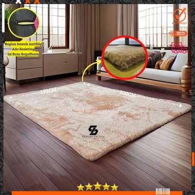 Karpet Rasfur Bulu Karpet [200 x 150 x 2.5 cm] oren