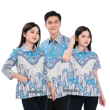 Blouse Batik Oceania - Batik Couple - Batik Wanita - Atasan Modern - Batik - Hem Batik Pria – Seraga