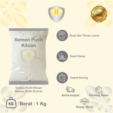 Semen Putih 1 Kg/ White Cement 1 Kg/ Semen Putih Kiloan Pack Plastik