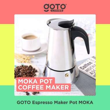 Espresso Maker Moka Pot Stainless Teko Kopi untuk 6 Cup SILVER