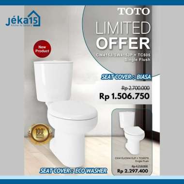 TOTO CW415J CLOSET DUDUK Tutup Eco Washer