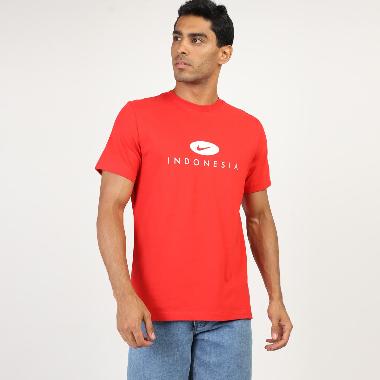 NIKE Men Sportswear Country Tee Indonesia T-Shirt Kaos Olahraga Pria [HF5176-657] S University Red/W