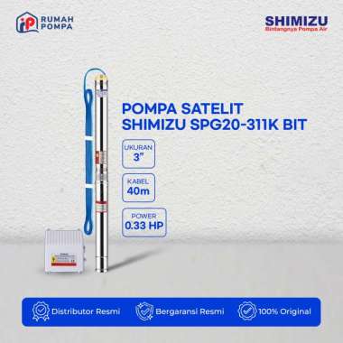 Shimizu SPG20 - 311 K BIT Satelit Submersible Pump (1/3 HP) chrome