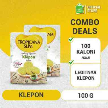Twin Pack - Tropicana Slim Klepon Cookies (5 Sch) - Snack Bebas Gula, 100 Kalori