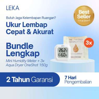 LEKA - HM6005 Mini Humidity Meter - Hygrometer Thermometer - Pengukur Suhu dan Kelembaban Ruangan Bu