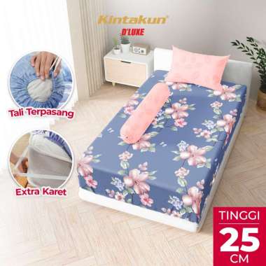 Kintakun DLUXE Sprei Set Fitted Tinggi 25cm 90x200 Sprei Single Aesthetic Minimalis Varian Motif Ani