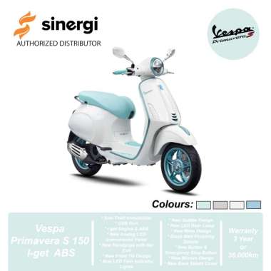 Vespa Primavera S 150 I-get ABS [OFF THE ROAD] Sepeda Motor New White Innocente