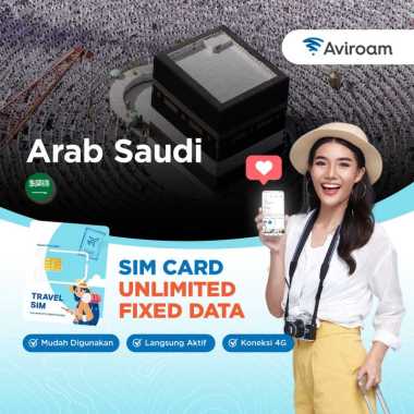 Aviroam Sim Card Travel ( Arab Saudi ) Fixed Data 10GB 15 Hari