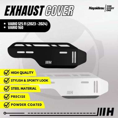 Hayaidesu Exhaust Cover Vario 160 & Vario 125 2023-2024 Tameng Pelindung Knalpot Motor VARIO 160 , V