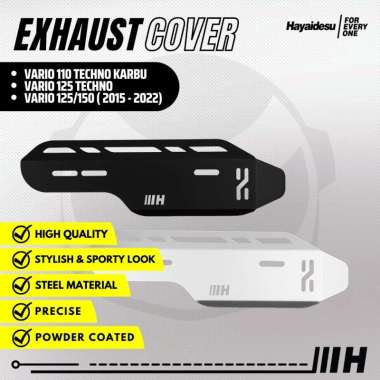 Hayaidesu Exhaust Cover VARIO Karbu VARIO 125 - 150 Tameng Pelindung Knalpot Motor Vario Techno Karb