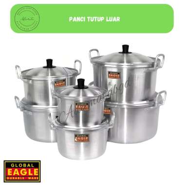 Panci Tutup Luar Aluminium Global Eagle 24 cm