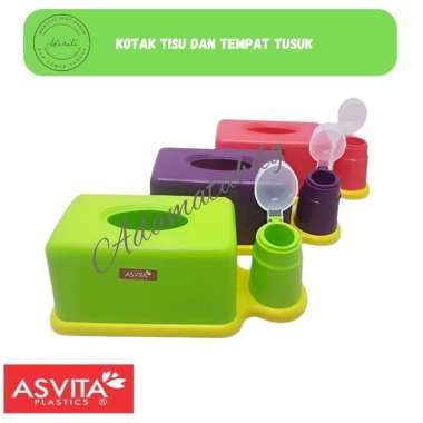 Kotak Tisu dengan Tempat Tusuk Gigi Asvita