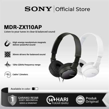 SONY CENTER Sony MDR-ZX110AP Headphone with Mic white
