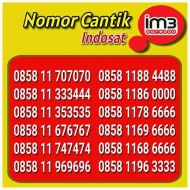 Nomor cantik Indosat 4G Kartu Perdana Cantik Indosat KWARTET ABABAB AAABBB 0858 1197 2222