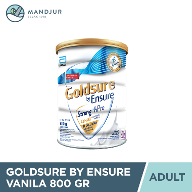 Goldsure By Ensure Vanila 800 Gram - Susu Penambah Nutrisi Dewasa Selama Masa Pemulihan