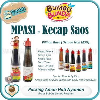 Bumbu Bunda By Elia Kecap Saos Minyak Wijen Non MSG Non Pengawet Kecap Asin 140ml