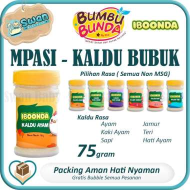 IBOONDA By Bumbu Bunda Elia Kaldu Mpasi Bubuk 75gr / Kaldu Mpasi Non MSG Kaldu Teri