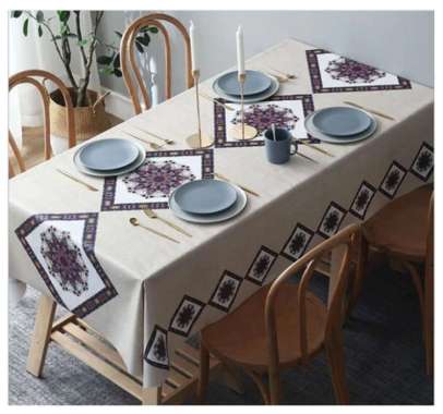 TAPLAK MEJA BOHEMIA WATERPROOF 140 x 200 CM TAPLAK MEJA PREMIUM BOHEMIAN TABLECLOTH BOHEMIAN TEBAL M