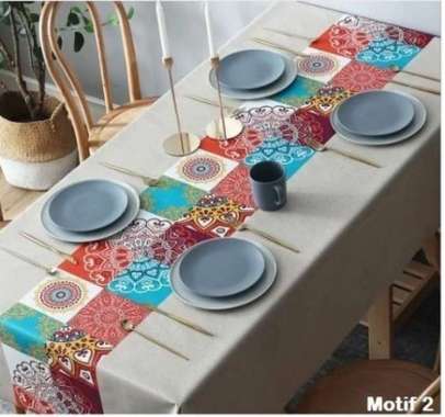 TAPLAK MEJA BOHEMIA WATERPROOF 140 x 200 CM TAPLAK MEJA PREMIUM BOHEMIAN TABLECLOTH BOHEMIAN TEBAL M