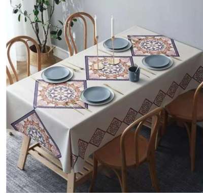 TAPLAK MEJA BOHEMIA WATERPROOF 140 x 200 CM TAPLAK MEJA PREMIUM BOHEMIAN TABLECLOTH BOHEMIAN TEBAL M