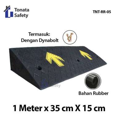 Rubber Ramp / Tanjakan Karet Miring / 100 x 35 x 15 cm Tanpa Dynabolt