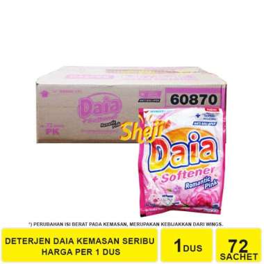 1 DUS ISI 12 RENCENG DAIA DETERGENT BUBUK 46 GRAM DAIA PINK 1 DUS