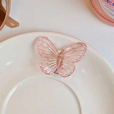 OEM ONE-C1136 Jepit Rambut Kupu Kupu Mini 3D Transparan Korean Style / Jepitan Hologram Kecil Wanita
