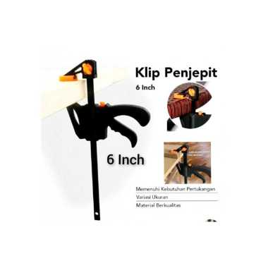 Klem Kayu Penjepit F Clamp 4" 6" 8" Inch Alat Klip Catok Jepit Press Besi 6 Inch