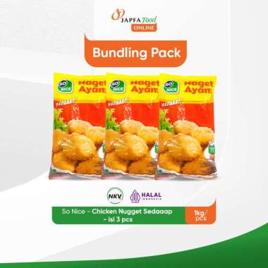So Nice Chicken Nugget Sedaaap 1kg - Isi 3 pack